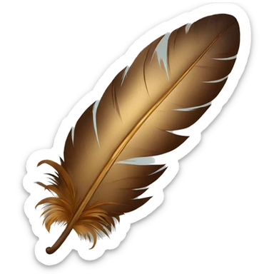 a feather quill and an open SCROLL sticker