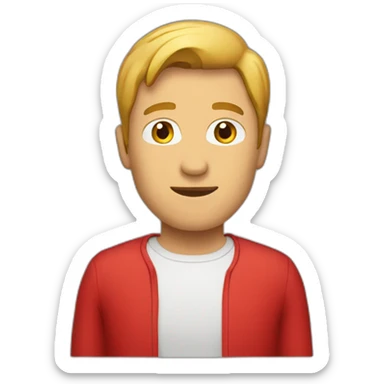 solo red shirt male sticker