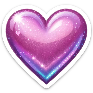 Glitter heart. sticker