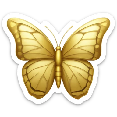 Gold butterfly sticker
