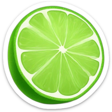 Cute slice of lime sticker