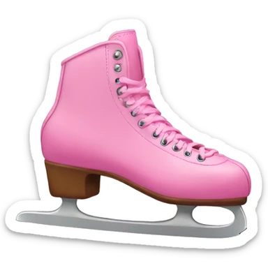 Pink figure skate sticker