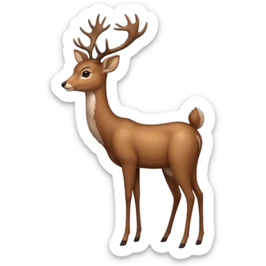 a deer standing on 2 legs sticker