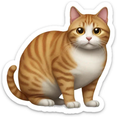 Cat with fat butt sticker