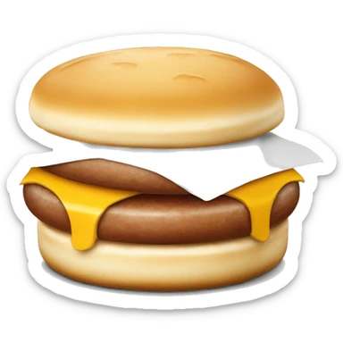 mcdonalds sausage egg and cheese McMuffin sandwich with english muffin  sticker