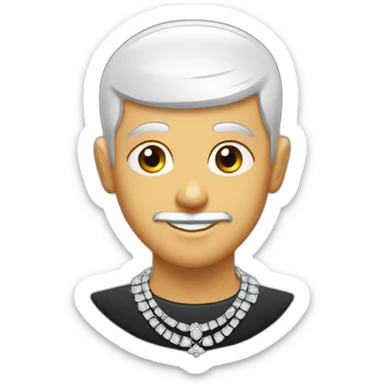 buzz cut parsi with diamond chain that says LFG sticker