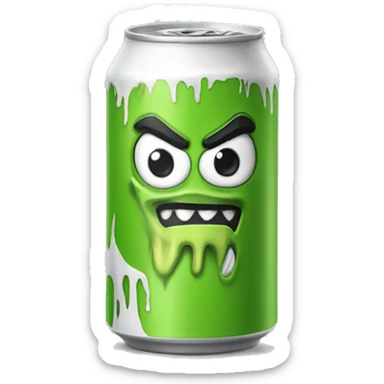 White monster energy drink sticker