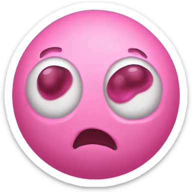 An orb of pink slime. Ball, sphere, goo sticker