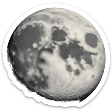 Moon sticker