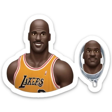 Michael Jordan dunkantsur la tête de Shaquille O'Neal sticker