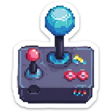 classic 80s arcade joystick sticker