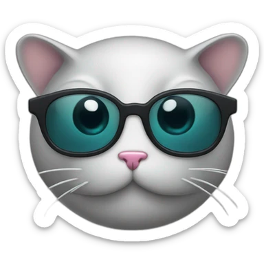 catfish in viar glasses sticker