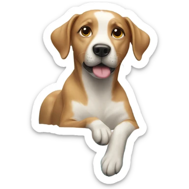 Dog in a pool sticker