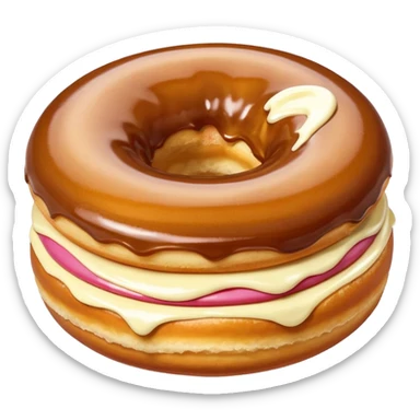 Happy Boston cream doughnut sticker