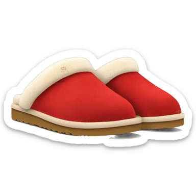 ugg red and tan tazman slippers  sticker
