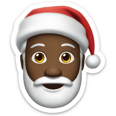 Black Santa Claus sticker