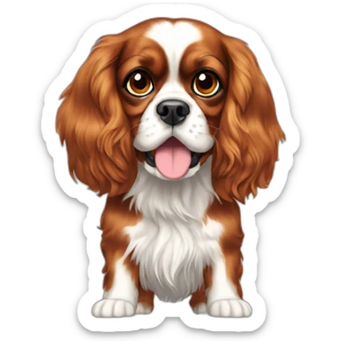 dog Cavalier King Charles Spaniel full height sticker