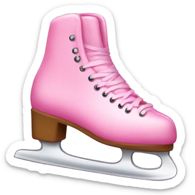 pink ice skate sticker