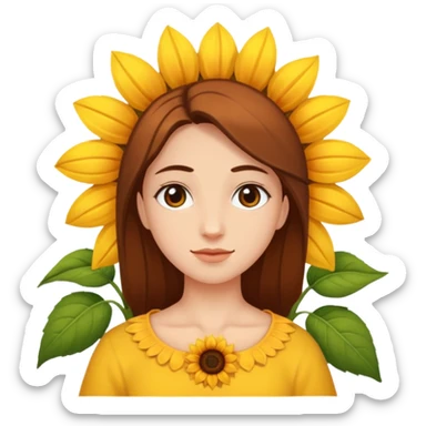 Aveja sacando néctar de un girasol sticker