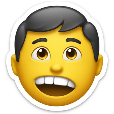 Emoji biting bottom lip sticker