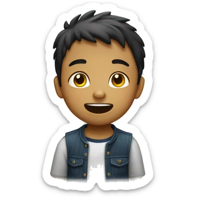 Niño saltando sticker