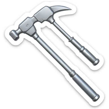 hammer crossed with another tool sticker