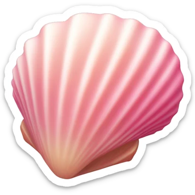 Pink seashell sticker