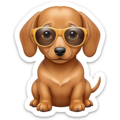 Dachshund with sunglasses sticker