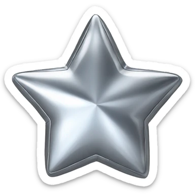 Chrome star sticker
