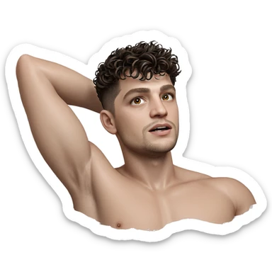 realistic male in bathtub sticker