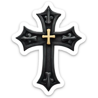 gothic cross sticker
