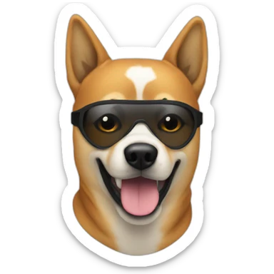 dog ski mask sticker