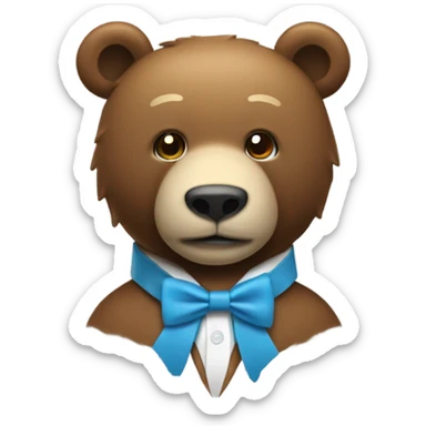 Un oso con corbata sticker