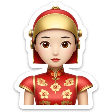 chinese robot, cheongsam
 sticker