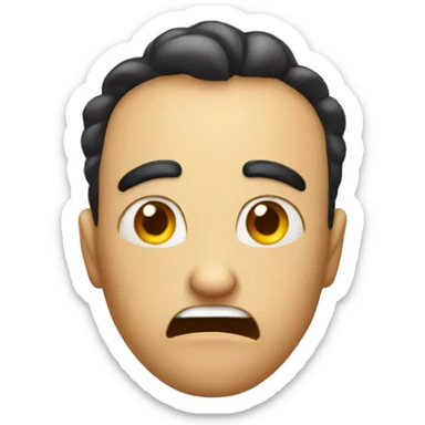  a firous emoji hiding all of its anger inside it with a sideeye full of hate sticker