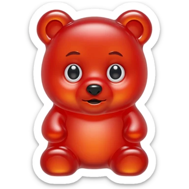 gummy bear with eyes and hair sticker