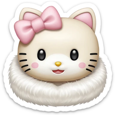 Hello kitty Beige bow sticker