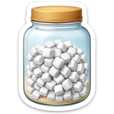 Jar of white sugar sticker