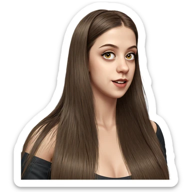 realistic portrait of girl sticker
