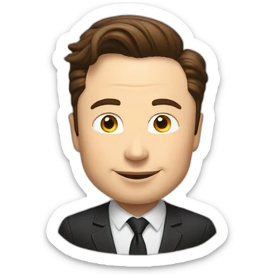 Elon Musk qui fait un doigt d’honneur  sticker