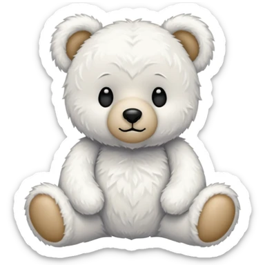 Ice White boho aesthetic teddy sticker sticker