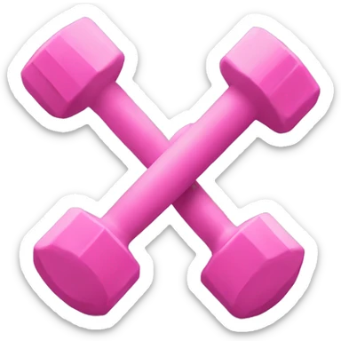 pink gym dumbbells sticker