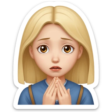 Girl begging sticker