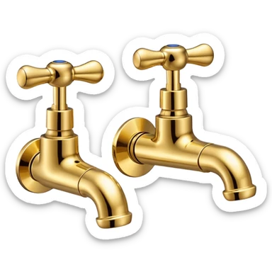 Brass bathroom taps sticker