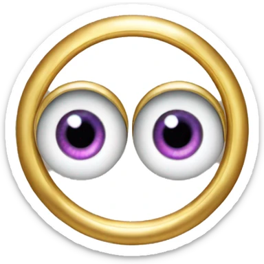 thin gold ring studded with eyeballs sticker