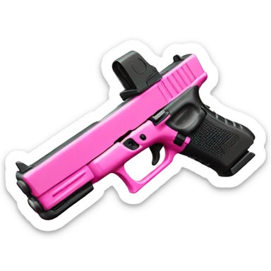 pink glock with a bow  sticker