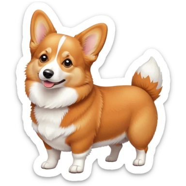 Corgi stands on its hind legs sticker