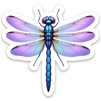 Lavender coloured dragonfly  sticker