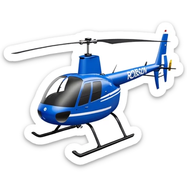 Robinson R44 - Robinson Helicopter Company (Model Year: 2021) (Iconic colour: Blue) sticker