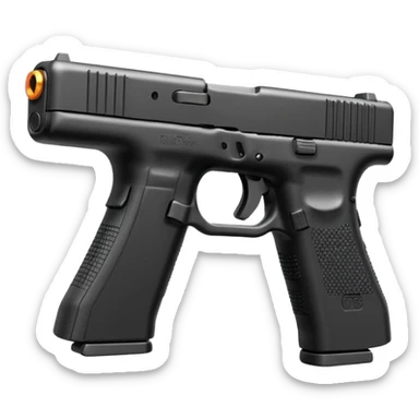 Glock 10mm pistol front and side view sticker